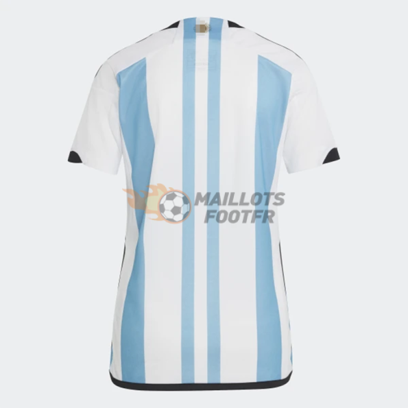 Maillot Argentine 2022 Domicile Monde Champion avec trois étoiles Femme