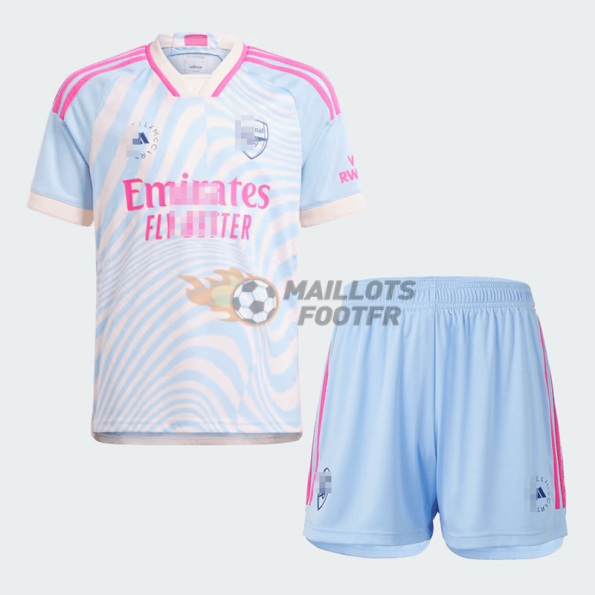 Ensemble Maillot Arsenal 2023/2024 Enfant Bleu/Rose