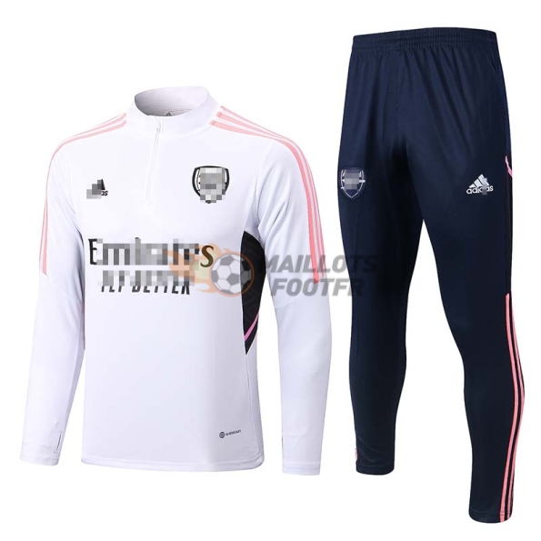 Training Top Kit Arsenal 2022 2023 Blanc Avec Rayures Roses