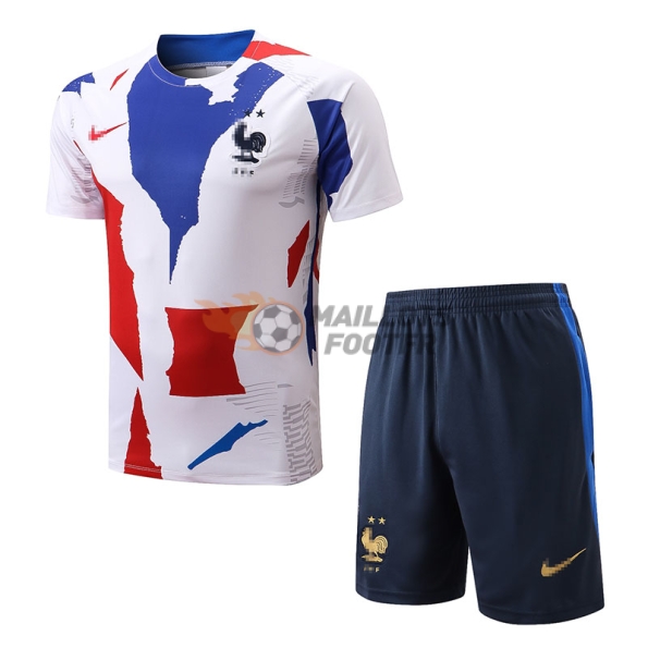 Maillot d'Entraînement France 2022 Blanc/Bleu/Rouge