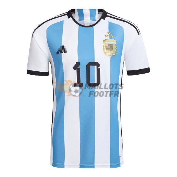 Maillot Messi 10 Argentine 2022 Domicile 3 Etoiles