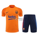 Ensemble Training Barcelone 2022 2023 Orange Marque Bleu