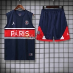 Maillot d'Entraînement Kit PSG Sans Manches 2022/2023 Bleu Marine/Rouge