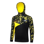 Training Top Borussia Dortmund 2024/2025 Avec Capuche Noir/Jaune Avec Impression