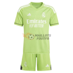 Ensemble Maillot Gardien de But Real Madrid 2023/2024 Enfant Vert