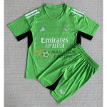 Ensemble Maillot Gardien de But Real Madrid 2023/2024 Enfant Vert
